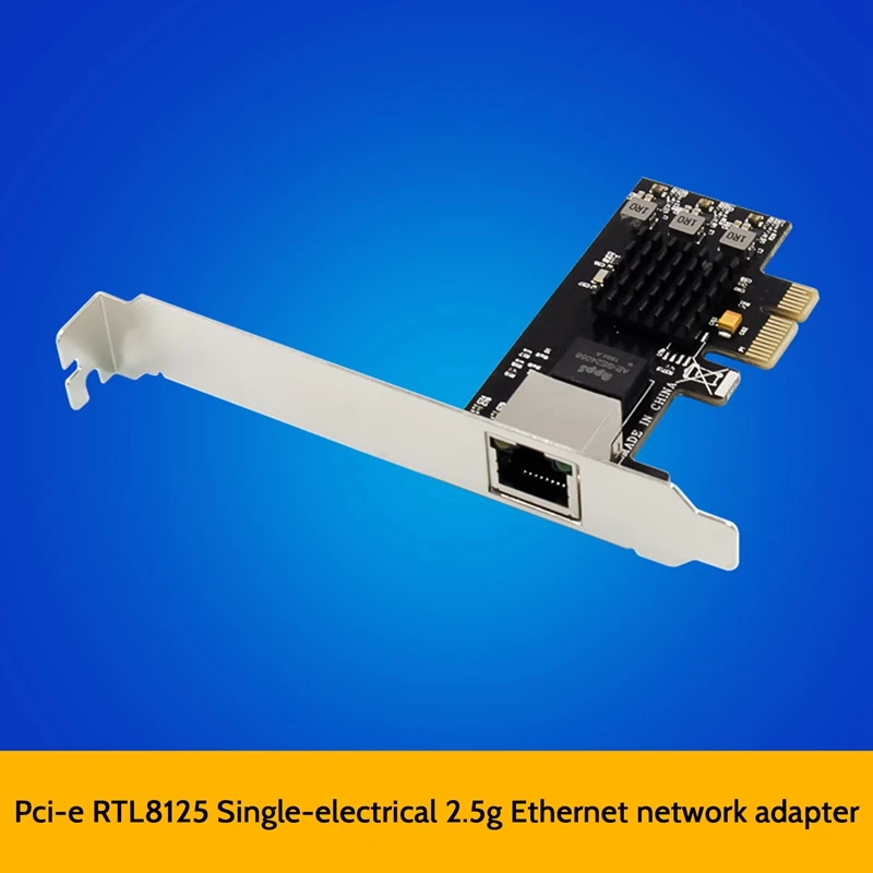Серверная сетевая карта PCIE X1 RTL8125, адаптер, один порт, 2,5 ГГц гигабитная сетевая карта для настольного компьютера
Серверная сетевая карта PCIE X1 RTL8125, адаптер, один порт, 2,5 ГГц гигабитная сетевая карта для настольного компьютера