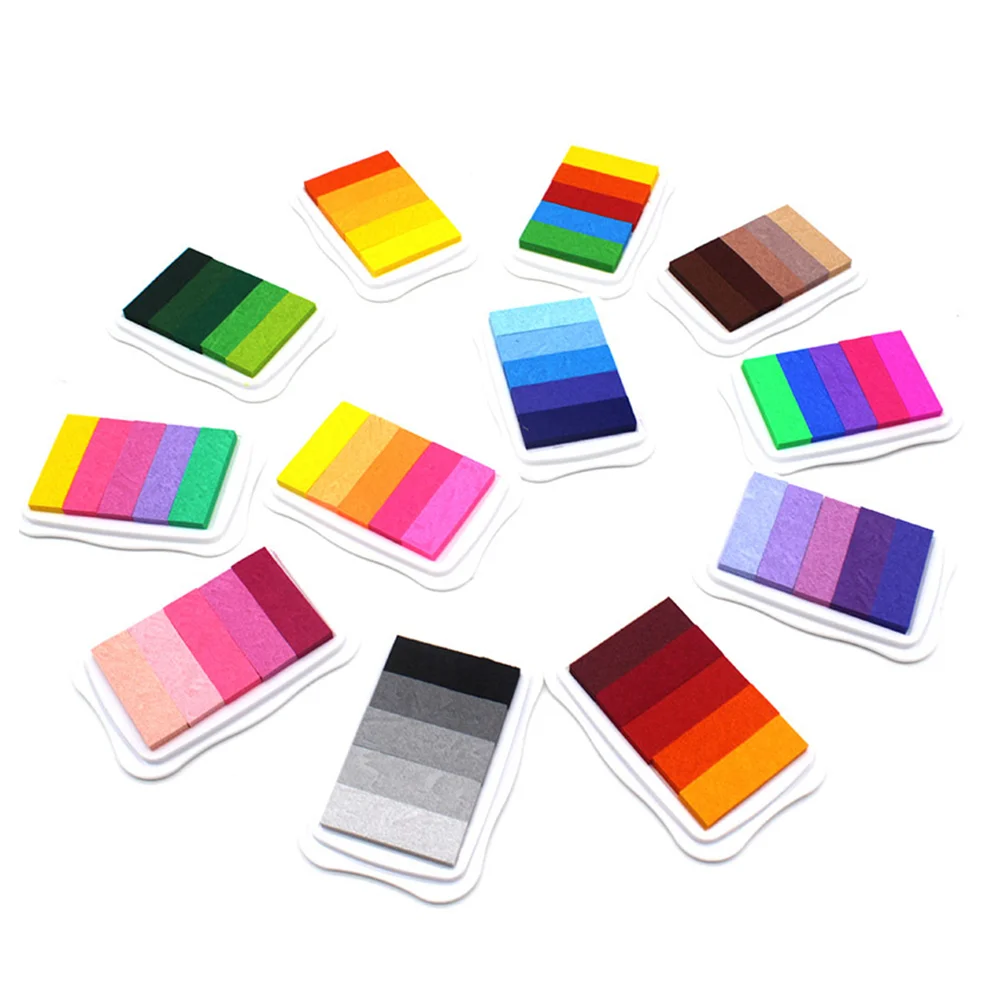 Finger Fingerprint Ink Diy Craft Gradient Color Ink Pads Birth Footprint Stamps Gift for Scrapbooking Paper Making ( )
Finger Fingerprint Ink Diy Craft Gradient Color Ink Pads Birth Footprint Stamps Gift for Scrapbooking Paper Making ( )