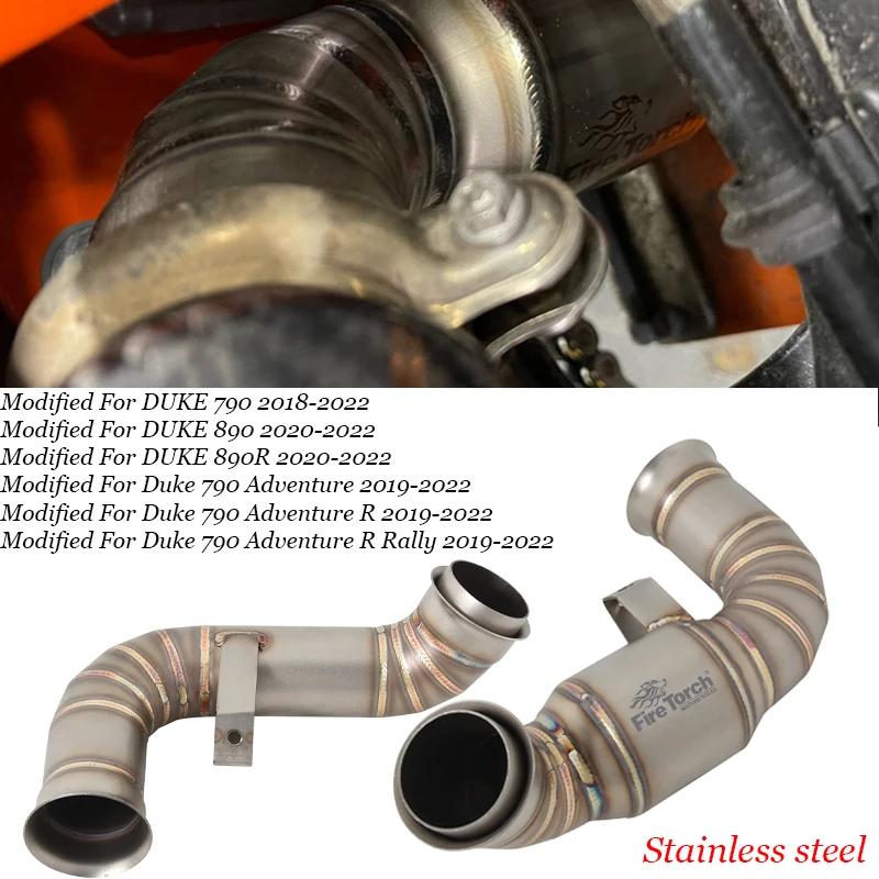 For KTM DUKE 790 Duke 890 / 890R 18-22 KTM 790 Adventur R Ktm790 R Rally 19-22 Motorcycle Mid Link Pipe Catalyst Exhaust Modify
For KTM DUKE 790 Duke 890 / 890R 18-22 KTM 790 Adventur R Ktm790 R Rally 19-22 Motorcycle Mid Link Pipe Catalyst Exhaust Modify