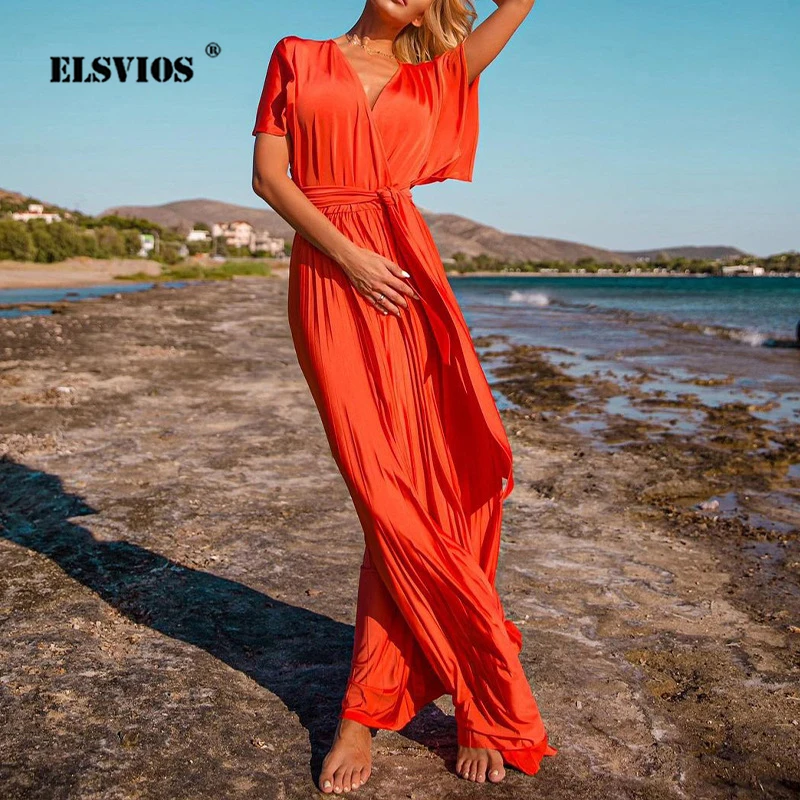 Autumn Summer Women's Casual New Dress Fashion Solid Color Short Sleeves Lace-up High Waist Sexy V Neck Dresses Elegant Vestidos
Autumn Summer Women's Casual New Dress Fashion Solid Color Short Sleeves Lace-up High Waist Sexy V Neck Dresses Elegant Vestidos