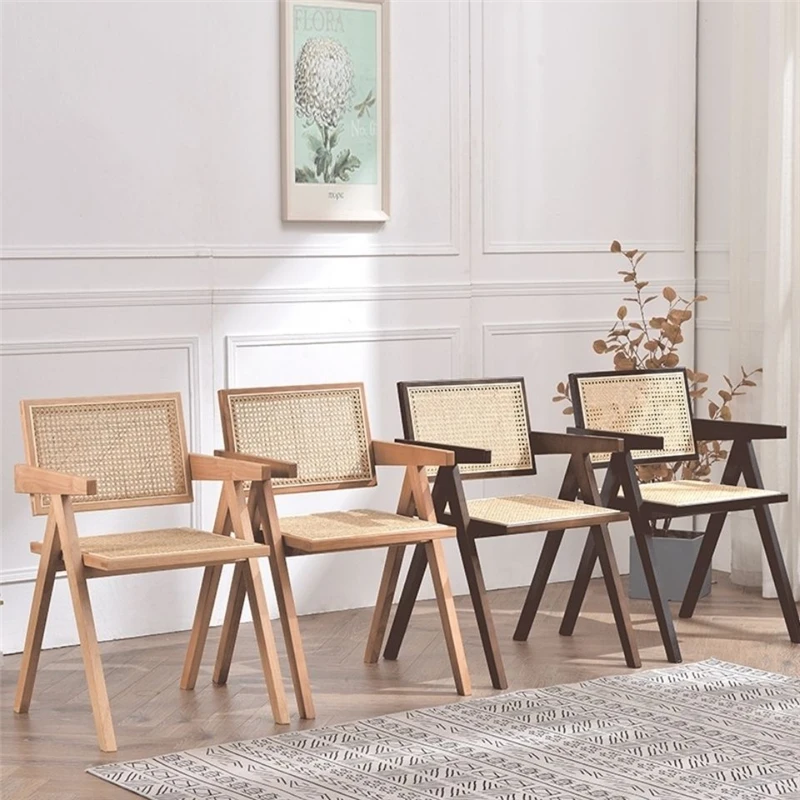 Nordic Ins Solid Wood Real Rattan Dining Chair Medieval Chair Retro Coffee Shop Hotel Rattan Chair Retro Armrest Leisure Chair
Nordic Ins Solid Wood Real Rattan Dining Chair Medieval Chair Retro Coffee Shop Hotel Rattan Chair Retro Armrest Leisure Chair