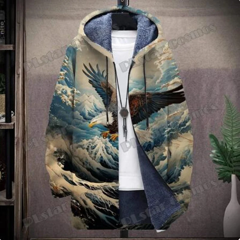 Fashion men's winter hooded jacket Eagle graffiti 3D printed zippered hooded jacket Harajuku street casual sports warm jacket
Fashion men's winter hooded jacket Eagle graffiti 3D printed zippered hooded jacket Harajuku street casual sports warm jacket