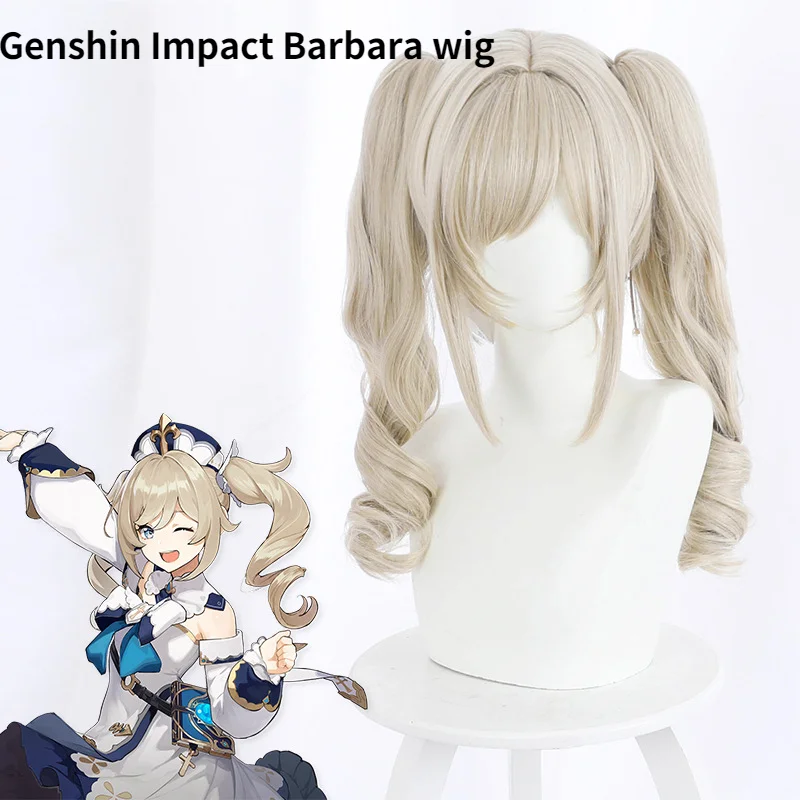 Game Genshin Impact Barbara Cosplay Wig Beige Double Tail High Temperature Resistance Synthetic Hair Halloween Role Play
Game Genshin Impact Barbara Cosplay Wig Beige Double Tail High Temperature Resistance Synthetic Hair Halloween Role Play