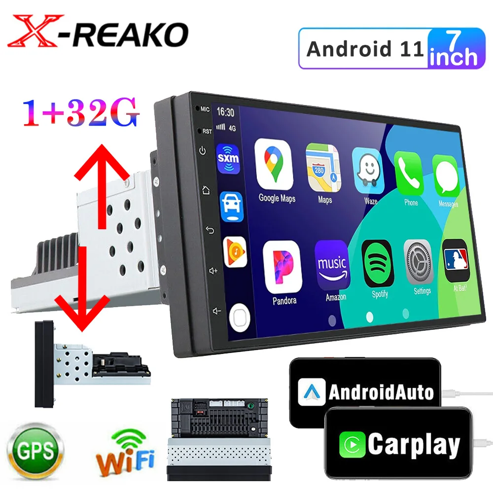 X-REAKO 1 Din 7'' Android 11 Car Multimedia Player GPS Bluetooth Car Audio Wifi USB Mirror Link HD Support Carplay AHD Car Radio
X-REAKO 1 Din 7'' Android 11 Car Multimedia Player GPS Bluetooth Car Audio Wifi USB Mirror Link HD Support Carplay AHD Car Radio