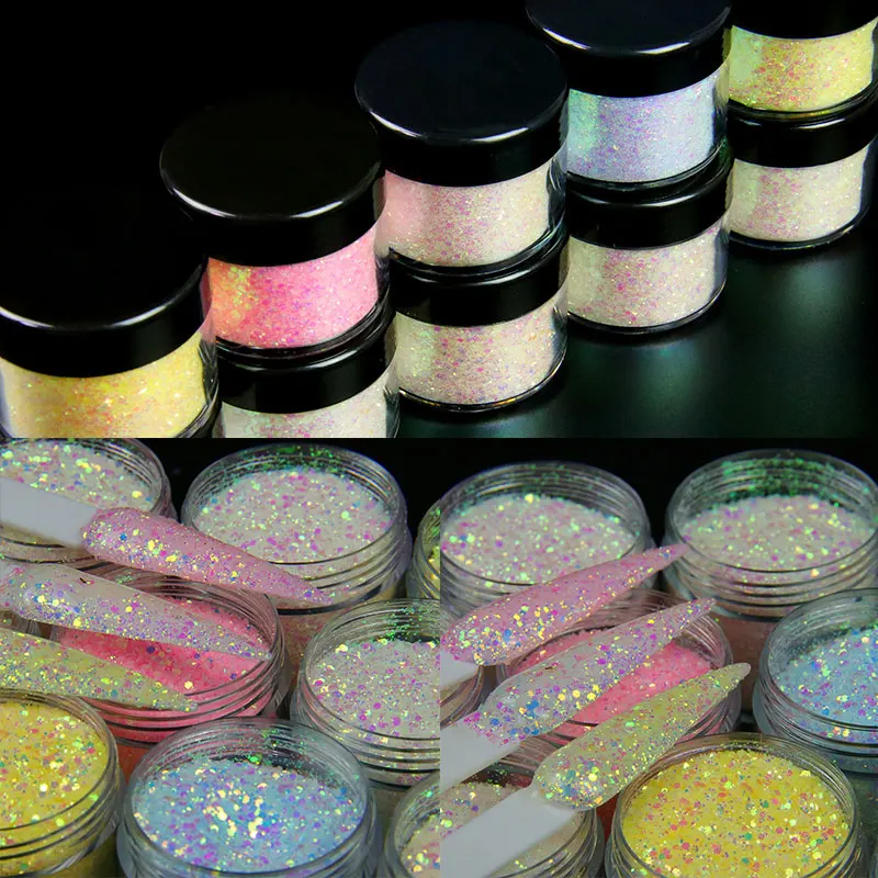 10g/Jar Holographic Laser Photochromic Nail Polish Glitter Powder Sequin Paint Powder Nail Art Shiny Pigment Decorative
10g/Jar Holographic Laser Photochromic Nail Polish Glitter Powder Sequin Paint Powder Nail Art Shiny Pigment Decorative