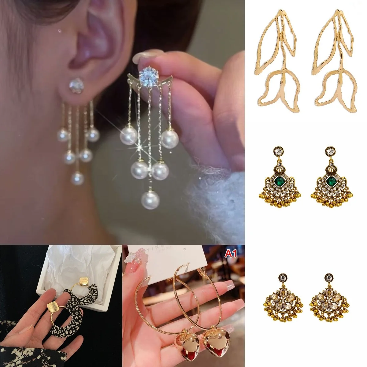 Exaggerated Flowers Print Fabric Drop Earrings for Women Retro Pearls Tessal Statement Earrings Lady Party Jewelry
Exaggerated Flowers Print Fabric Drop Earrings for Women Retro Pearls Tessal Statement Earrings Lady Party Jewelry