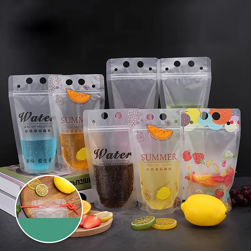 10Pcs Bags + 10Pcs Straw 500ml Frosted Plastic Drinking Beverage Bag Party Wedding Fruit Juice Milk Tea Portable Pouches
10Pcs Bags + 10Pcs Straw 500ml Frosted Plastic Drinking Beverage Bag Party Wedding Fruit Juice Milk Tea Portable Pouches