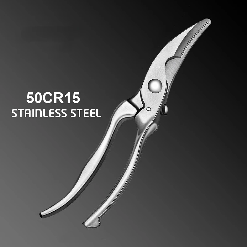 Heavy 50CR15 Stainless Steel Scissors Multi Purpose Kitchen Shear Professional Scissors Cut Chicken Poultry Fish Meat Vegetables
Heavy 50CR15 Stainless Steel Scissors Multi Purpose Kitchen Shear Professional Scissors Cut Chicken Poultry Fish Meat Vegetables