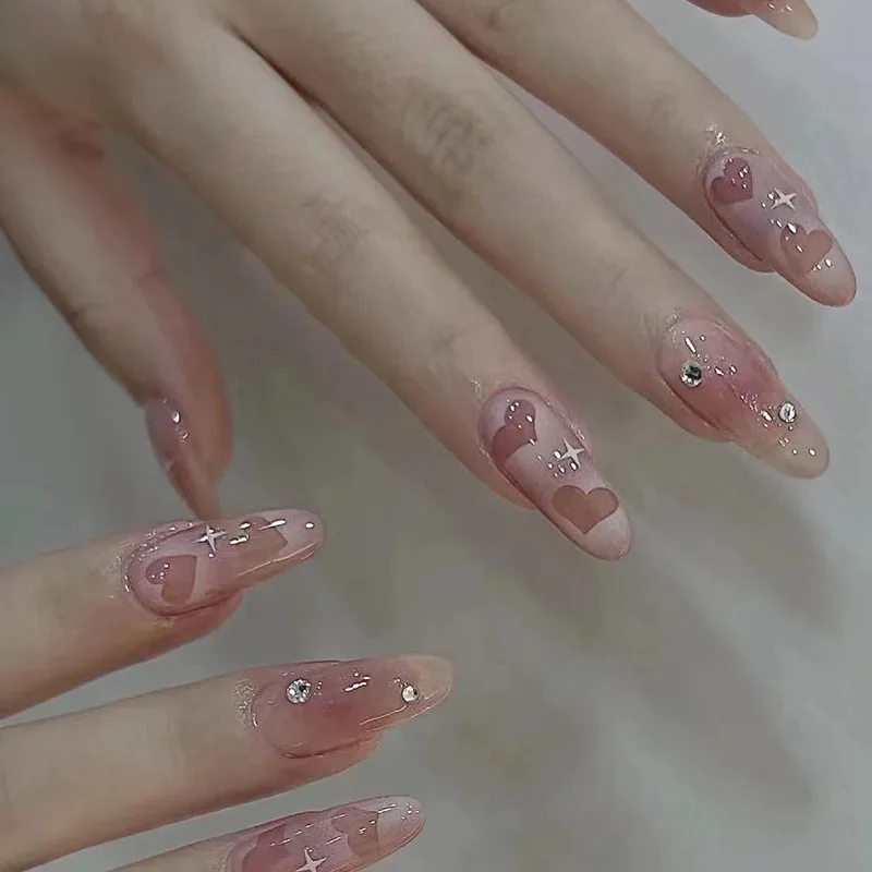24Pcs False Nails Water Drop diamond Heart Fake Nail Tips Full Cover Acrylic For Girls Fingernails
24Pcs False Nails Water Drop diamond Heart Fake Nail Tips Full Cover Acrylic For Girls Fingernails