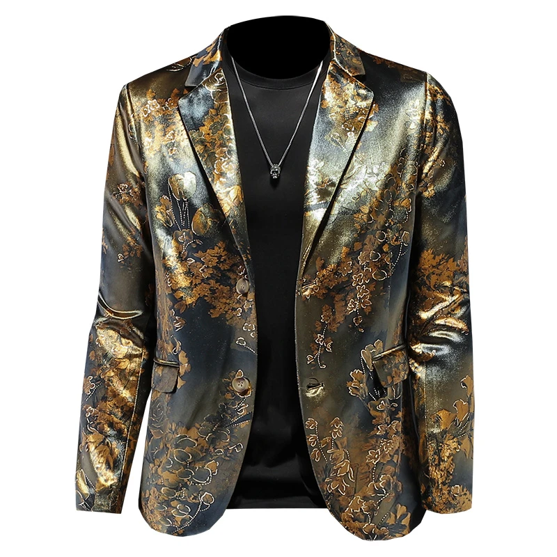Mens Golden Blazers Slim Fit Suits for Men Business Formal Coat Mens Hollow-out Jacquard Wedding Suit Jackets Male Fashion Coat
Mens Golden Blazers Slim Fit Suits for Men Business Formal Coat Mens Hollow-out Jacquard Wedding Suit Jackets Male Fashion Coat