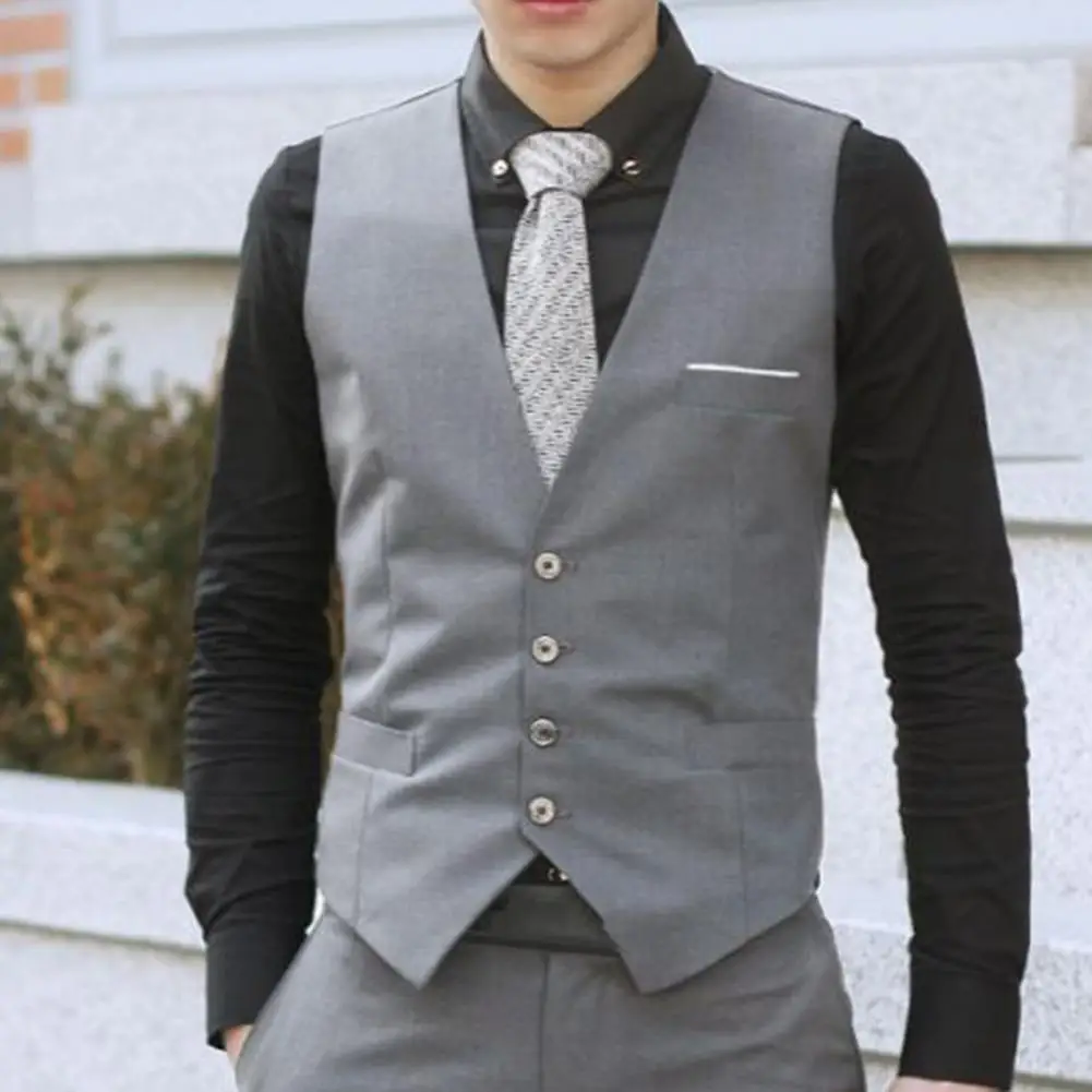 Business Men Suit Vest Solid Color Single-breasted V Neck Formal Autumn Wedding Waistcoat for men chaleco hombre
Business Men Suit Vest Solid Color Single-breasted V Neck Formal Autumn Wedding Waistcoat for men chaleco hombre