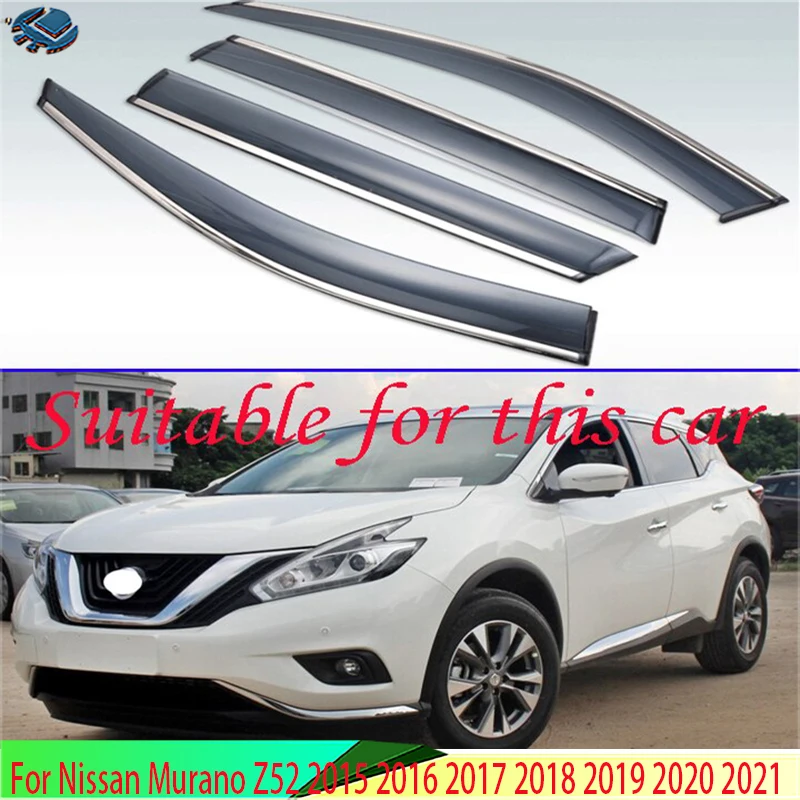 For Nissan Murano Z52 2015 2016 2017 2018 2019 2020 2021 Plastic Exterior Visor Vent Shades Window Sun Rain Guard Deflector 4pcs
For Nissan Murano Z52 2015 2016 2017 2018 2019 2020 2021 Plastic Exterior Visor Vent Shades Window Sun Rain Guard Deflector 4pcs