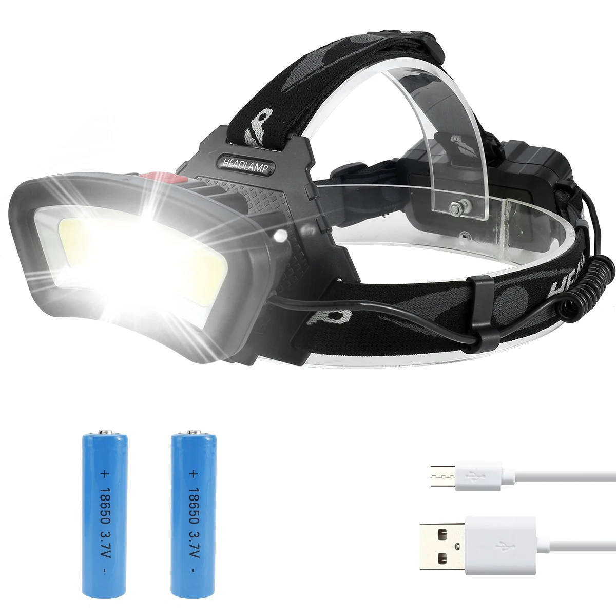 NEW LED Headlamp 500LM 10W USB Rechargeable COB Headlight w/18650 Battery 4 Lighting Modes 90°Rotation Head Torch IPX4
NEW LED Headlamp 500LM 10W USB Rechargeable COB Headlight w/18650 Battery 4 Lighting Modes 90°Rotation Head Torch IPX4