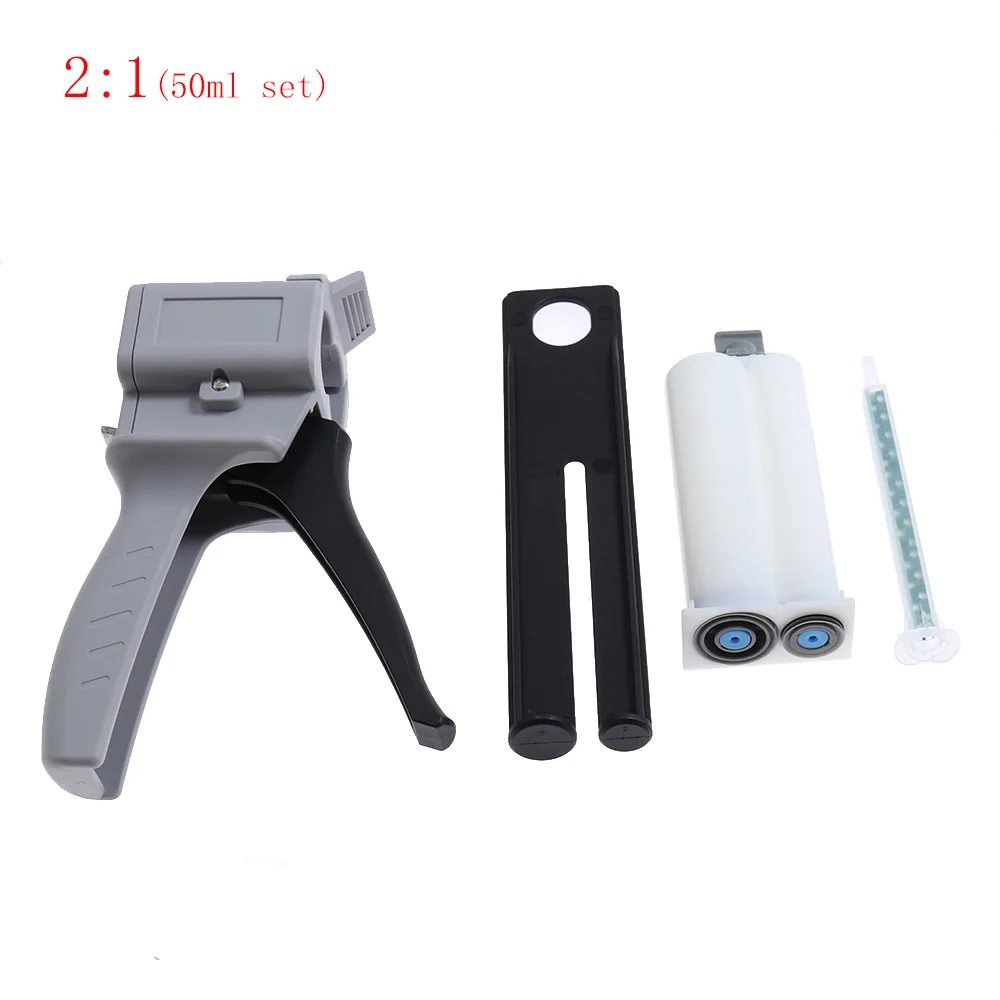 50 мл двухкомпонентный AB набор клеевых пистолетов для эпоксидного герметика 1:1 2:1, аппликатор для клея, клейкое сжатие, смешанный ручной дозатор пистолета для уплотнения 
50 мл двухкомпонентный AB набор клеевых пистолетов для эпоксидного герметика 1:1 2:1, аппликатор для клея, клейкое сжатие, смешанный ручной дозатор пистолета для уплотнения