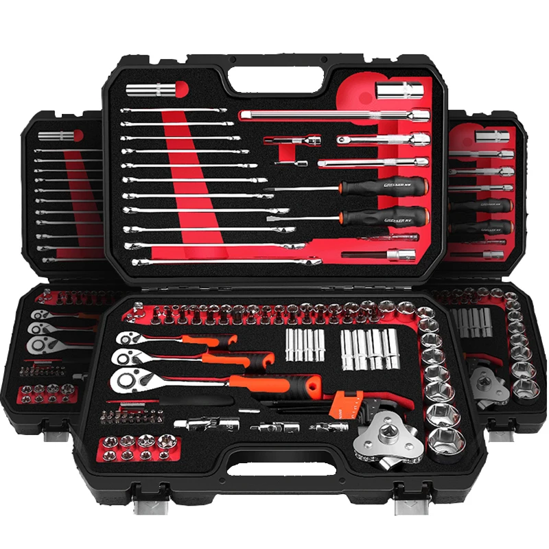 Automotive Tool Set Ratchet Wrenches Sockets Car Repair Tool Key Set Screwdriver Auto Head Tool Metal Decorative Plate
Automotive Tool Set Ratchet Wrenches Sockets Car Repair Tool Key Set Screwdriver Auto Head Tool Metal Decorative Plate