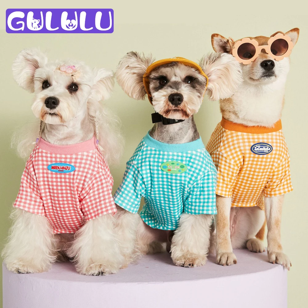 GULULU Plaid Dog Shirt Thin Breathable Summer Puppy Clothes Luxury Tshirts for Dogs Schnauzer Chihuahua Pets Dog Supplies 2022
GULULU Plaid Dog Shirt Thin Breathable Summer Puppy Clothes Luxury Tshirts for Dogs Schnauzer Chihuahua Pets Dog Supplies 2022