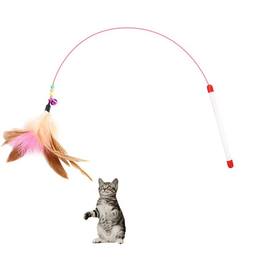 Interactive Cat Teaser Stick Toy Stainless Steel Funny Feather With Bell For Kitten Playing Teaser Wand Toys Cat Accessories
Interactive Cat Teaser Stick Toy Stainless Steel Funny Feather With Bell For Kitten Playing Teaser Wand Toys Cat Accessories