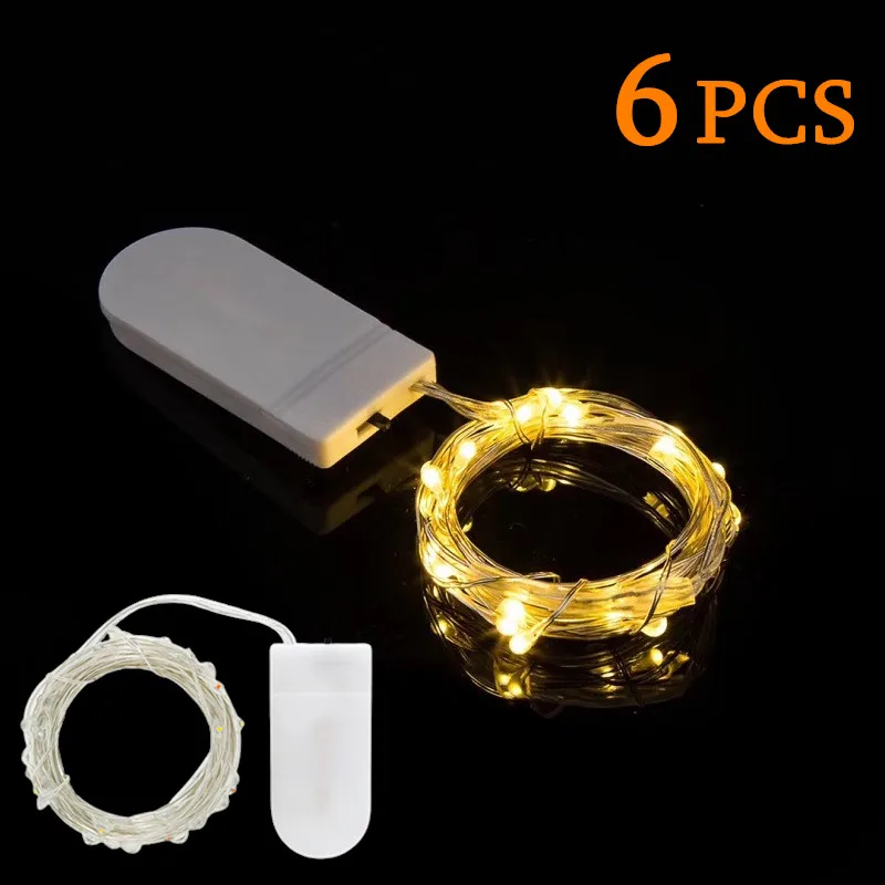 CR2032 Battery Powered 6PCS LED Fairy Light Garden Christmas Light Copper Wire String Lamp 1~5M Wedding Xmas Garland Party Decor
CR2032 Battery Powered 6PCS LED Fairy Light Garden Christmas Light Copper Wire String Lamp 1~5M Wedding Xmas Garland Party Decor