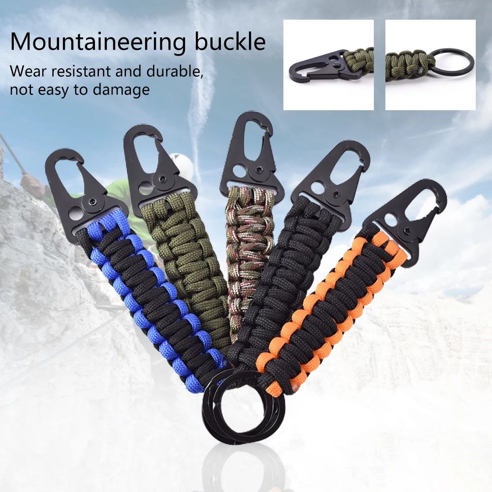Military Paracord Cord Rope Outdoor Keychain Ring Camping Carabiner Camping Survival Kit Emergency Knot Bottle Opener Tools
Military Paracord Cord Rope Outdoor Keychain Ring Camping Carabiner Camping Survival Kit Emergency Knot Bottle Opener Tools