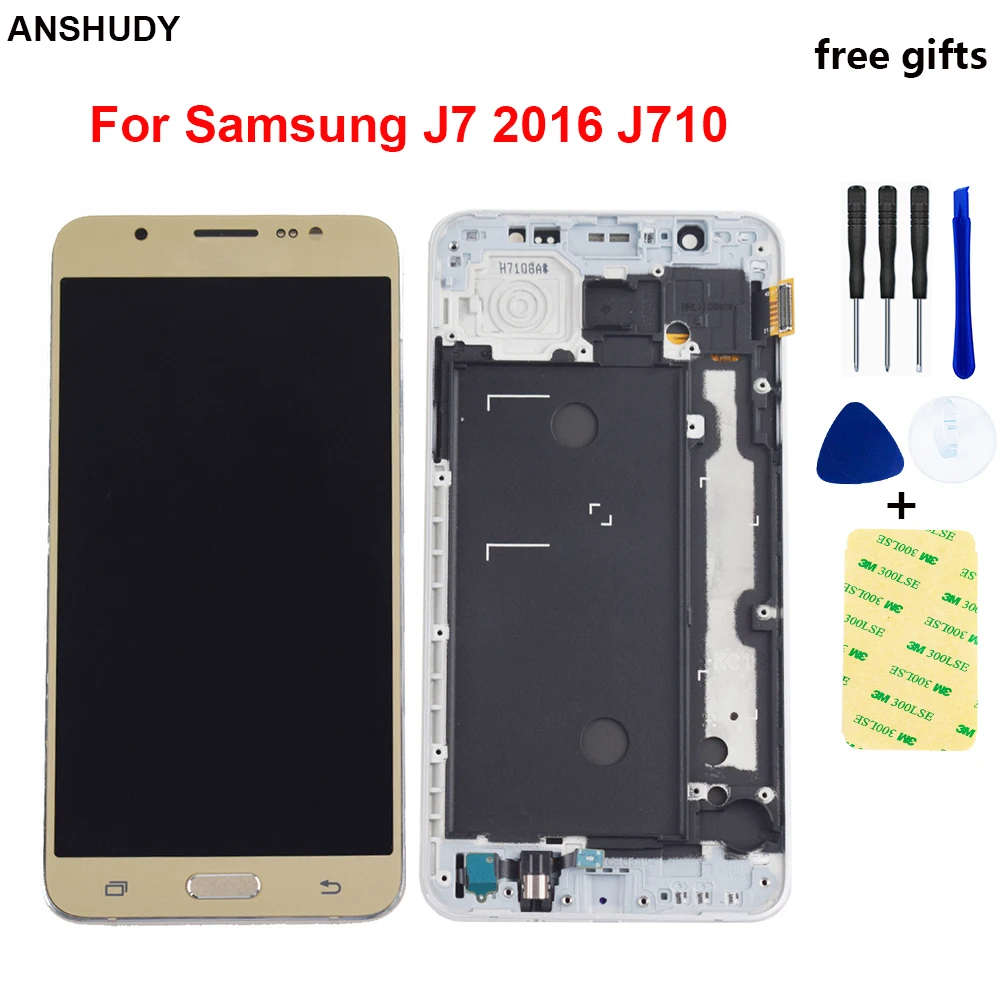 For Samsung J7 2016 LCD Display Touch Assembly Frame For Samsung J710F LCD Display J710 J710M J710H J710FN LCD Touch
For Samsung J7 2016 LCD Display Touch Assembly Frame For Samsung J710F LCD Display J710 J710M J710H J710FN LCD Touch