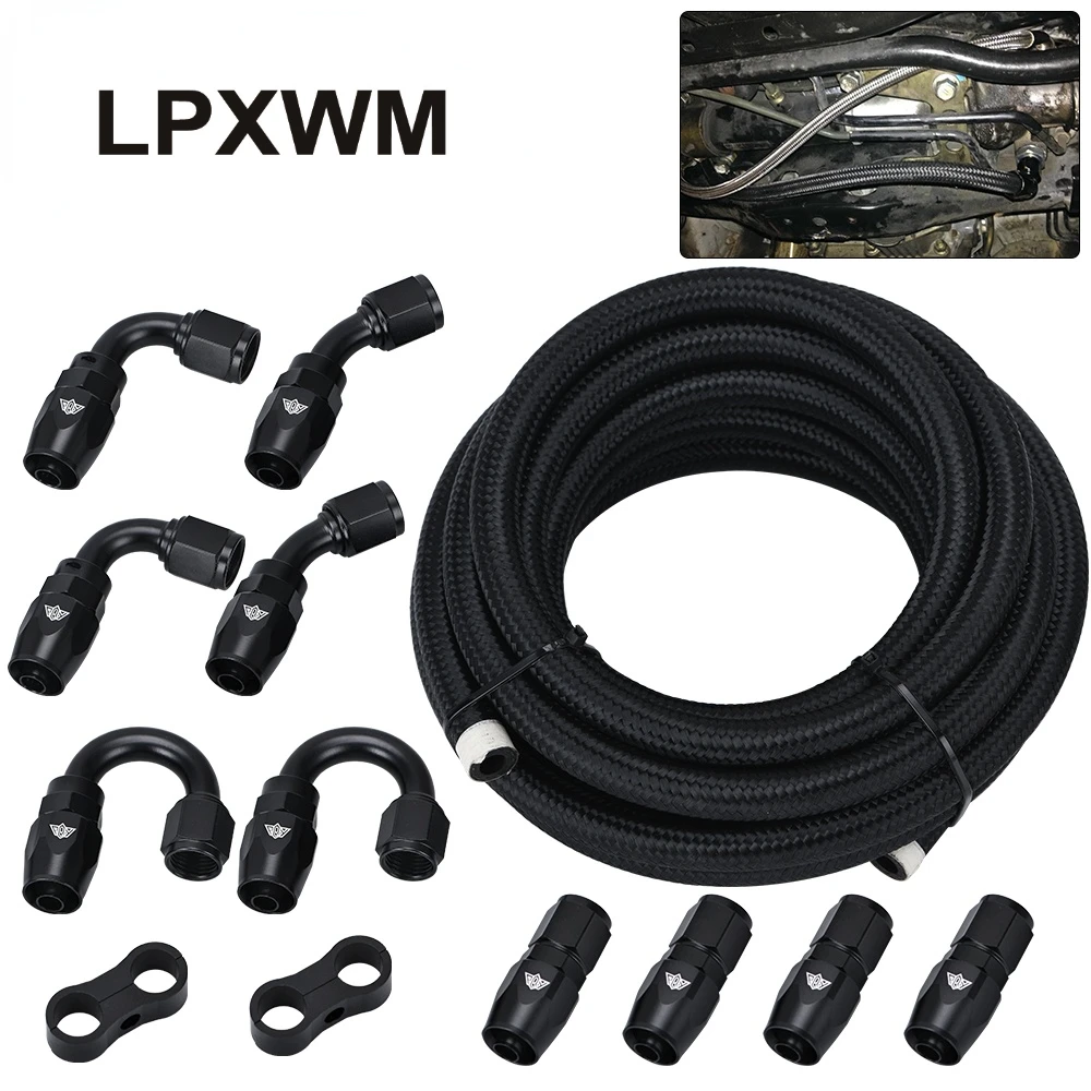 5Meter 6AN AN6 & Stainless Steel Braide Oil Fuel Hose Line +AN6 Hose End Ftting Adapter Oil Hose Kit With Clamps Car Accessorie
5Meter 6AN AN6 & Stainless Steel Braide Oil Fuel Hose Line +AN6 Hose End Ftting Adapter Oil Hose Kit With Clamps Car Accessorie