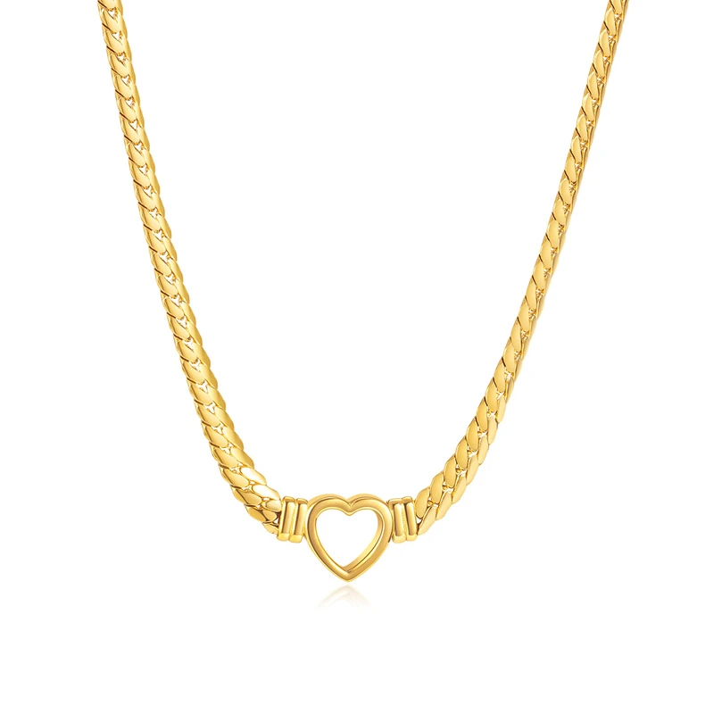 Stainless Steel Heart-shaped Girl Necklaces jewelry Simple love clavicle snake bone chain necklace for mother's day gift
Stainless Steel Heart-shaped Girl Necklaces jewelry Simple love clavicle snake bone chain necklace for mother's day gift