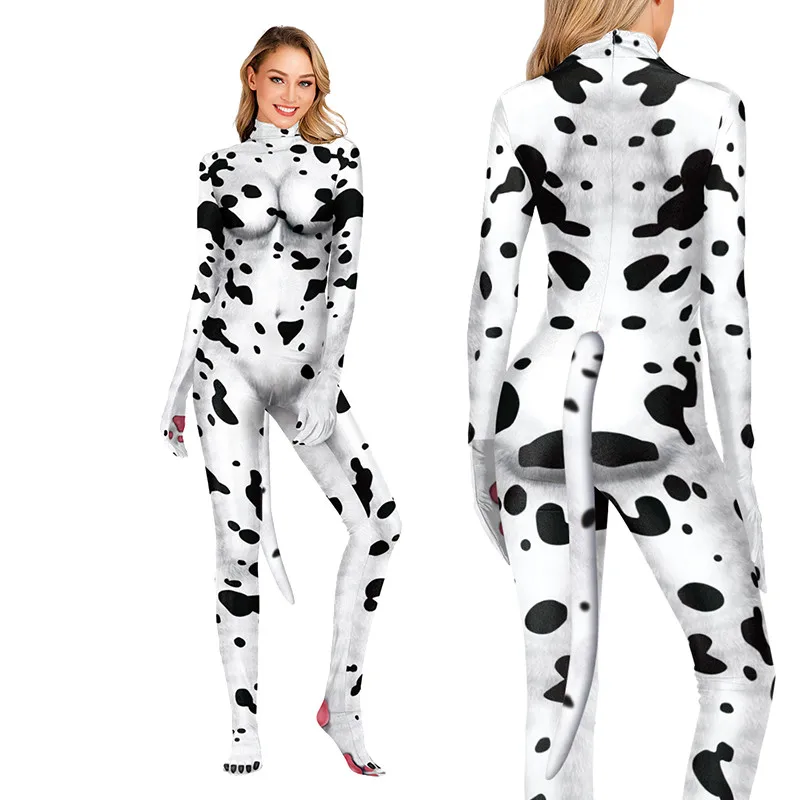 Erotic Sexy Bodysuits with Tail Fashion Women Slim Suit Cosplay Cow Animals Open Crotch Zipper Clothing Female Halloween Clothes
Erotic Sexy Bodysuits with Tail Fashion Women Slim Suit Cosplay Cow Animals Open Crotch Zipper Clothing Female Halloween Clothes