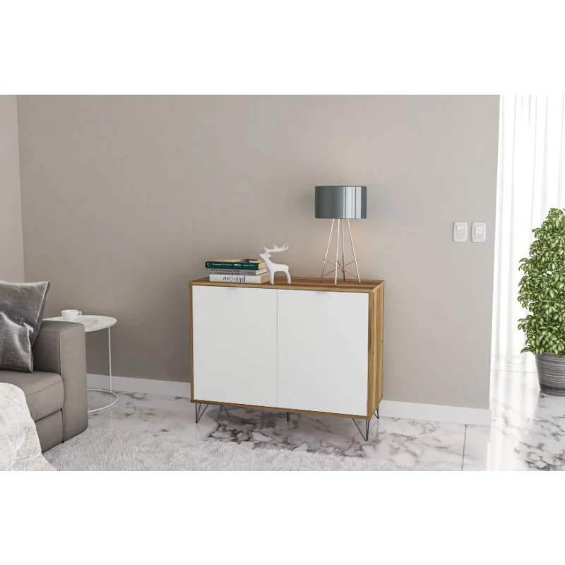 Polifurniture Missouri 39 in. Wide Sideboard with 2 Doors, White and Light Brown Sideboard Dining Room Furniture
Polifurniture Missouri 39 in. Wide Sideboard with 2 Doors, White and Light Brown Sideboard Dining Room Furniture