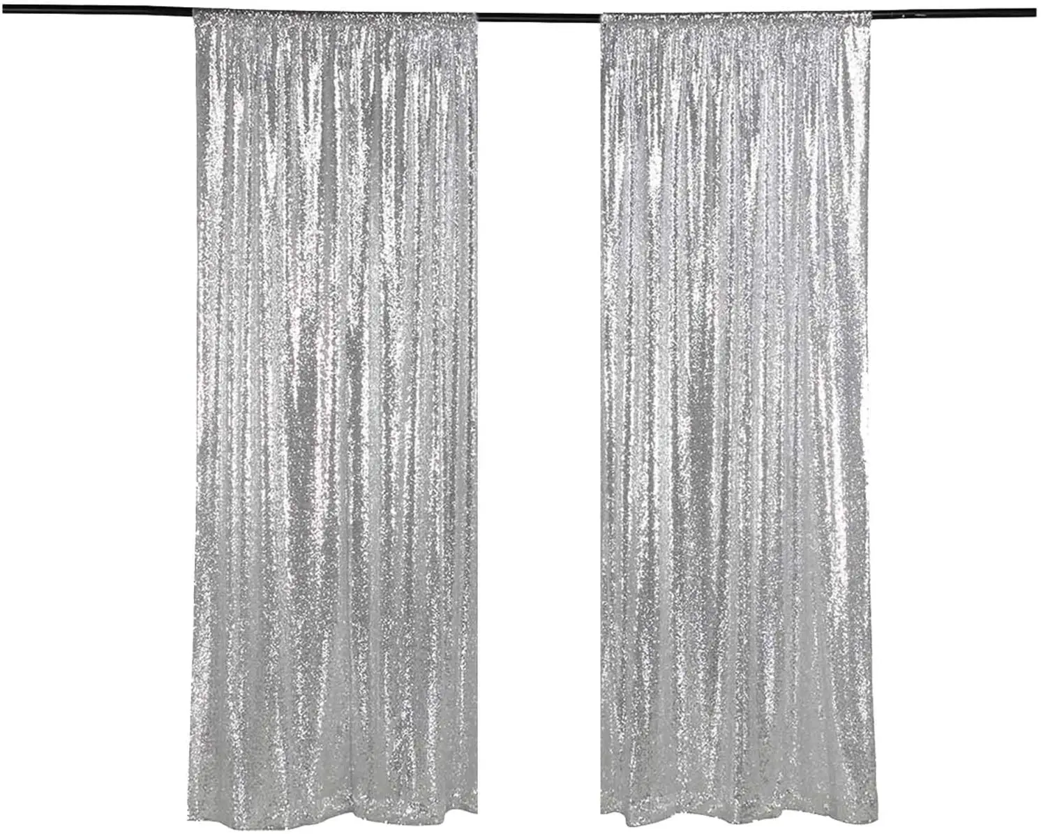 2 Panels 2ft x 8ft Silver Shimmer Sequin Fabric Photo Booth Backdrop Sequin Curtains Photography Wedding Party Background Decor
2 Panels 2ft x 8ft Silver Shimmer Sequin Fabric Photo Booth Backdrop Sequin Curtains Photography Wedding Party Background Decor
