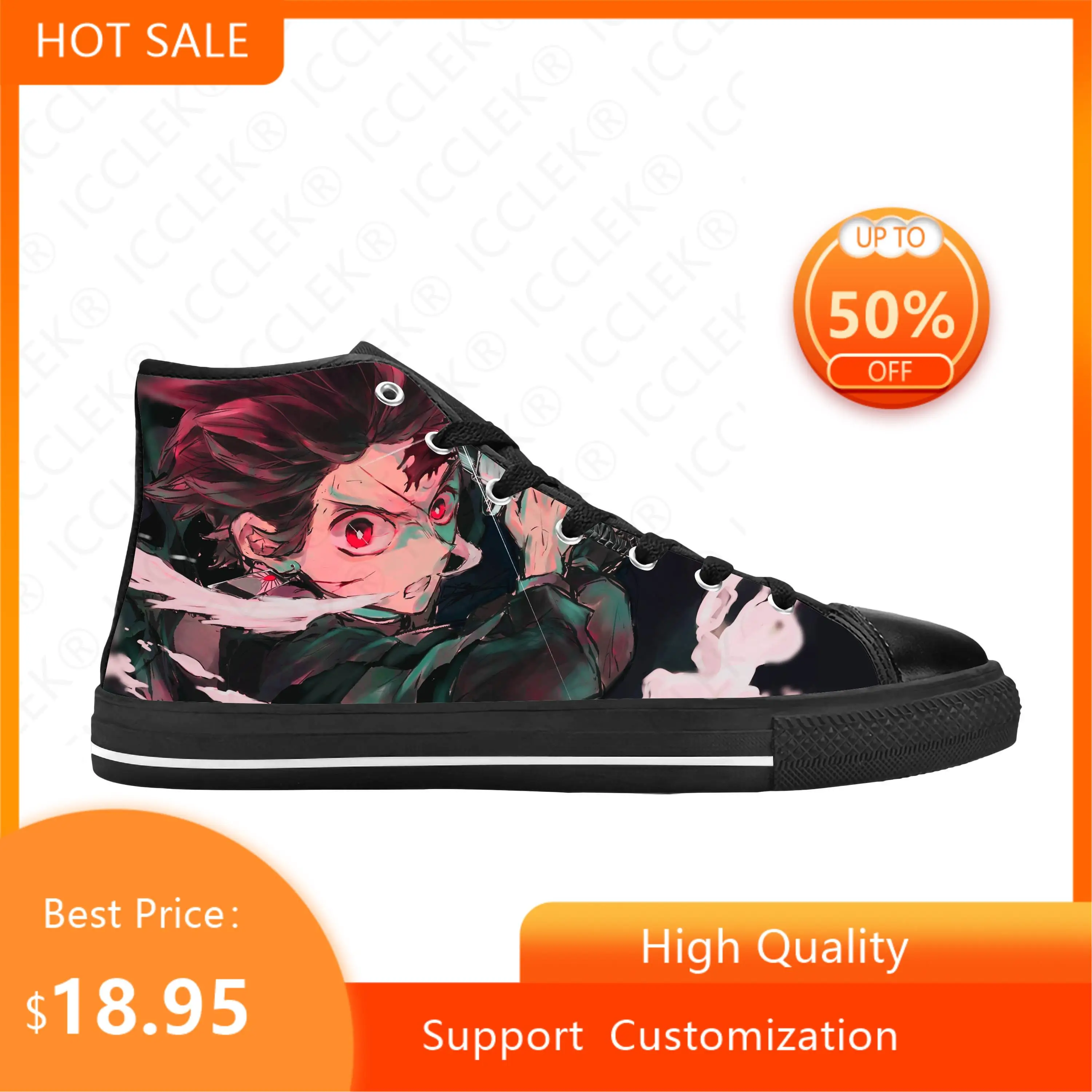 Demon Slayer Kimetsu No Yaiba Kamado Tanjiro High Top Sneakers Mens Womens Teenager Sneaker Casual Couple Shoes Custom Shoe
Demon Slayer Kimetsu No Yaiba Kamado Tanjiro High Top Sneakers Mens Womens Teenager Sneaker Casual Couple Shoes Custom Shoe