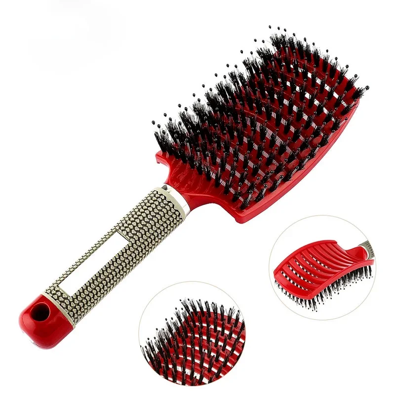 Hair Scalp Massage Comb Hairbrush Bristle Nylon Women Wet Dry Curly Detangle Hair Brush Salon Hairdressing Styling Tool
Hair Scalp Massage Comb Hairbrush Bristle Nylon Women Wet Dry Curly Detangle Hair Brush Salon Hairdressing Styling Tool