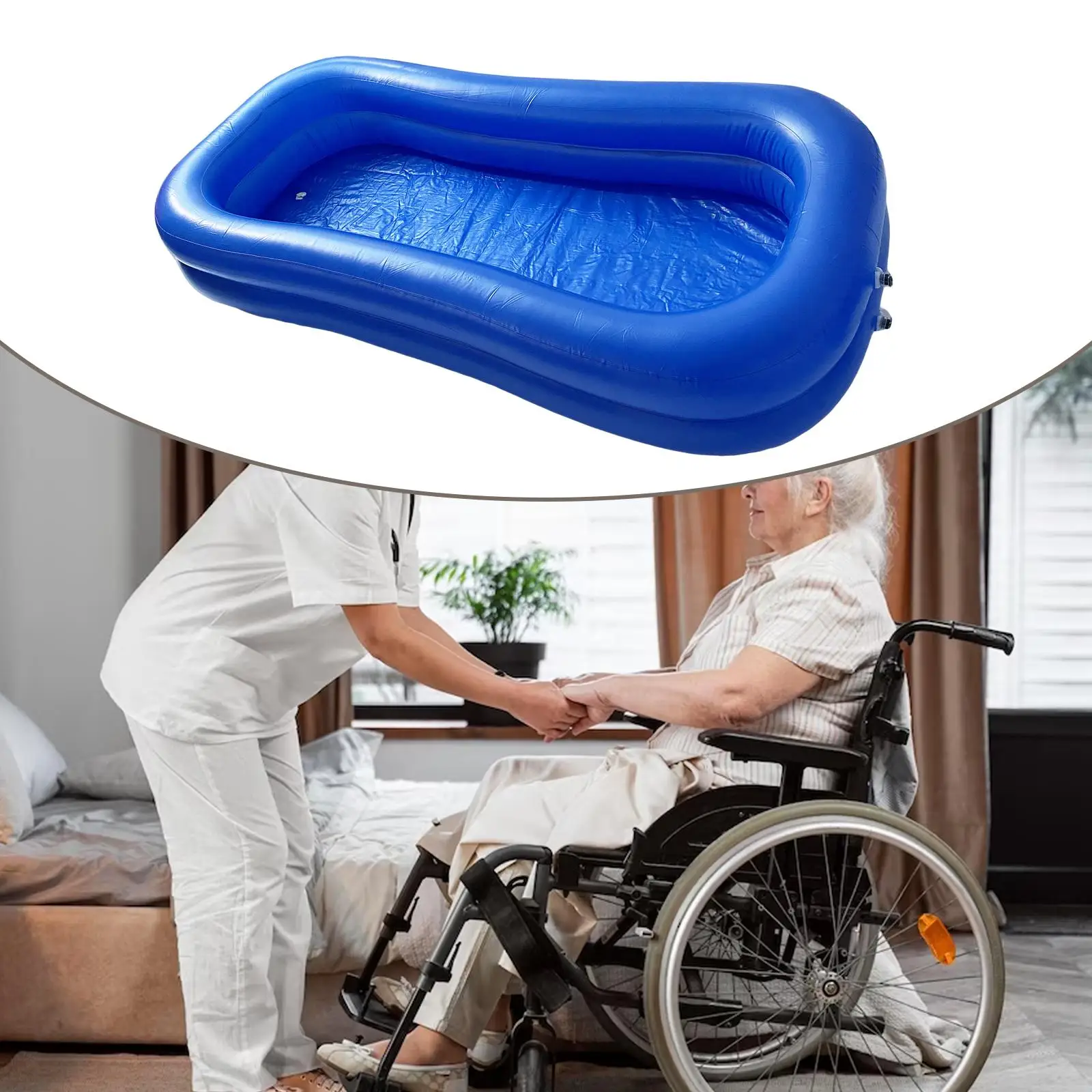 Inflatable Bathtub Folding Body Washing Basin System Bath Basin Bath in Bed for Elderly Disabled Seniors Bedridden Adults
Inflatable Bathtub Folding Body Washing Basin System Bath Basin Bath in Bed for Elderly Disabled Seniors Bedridden Adults