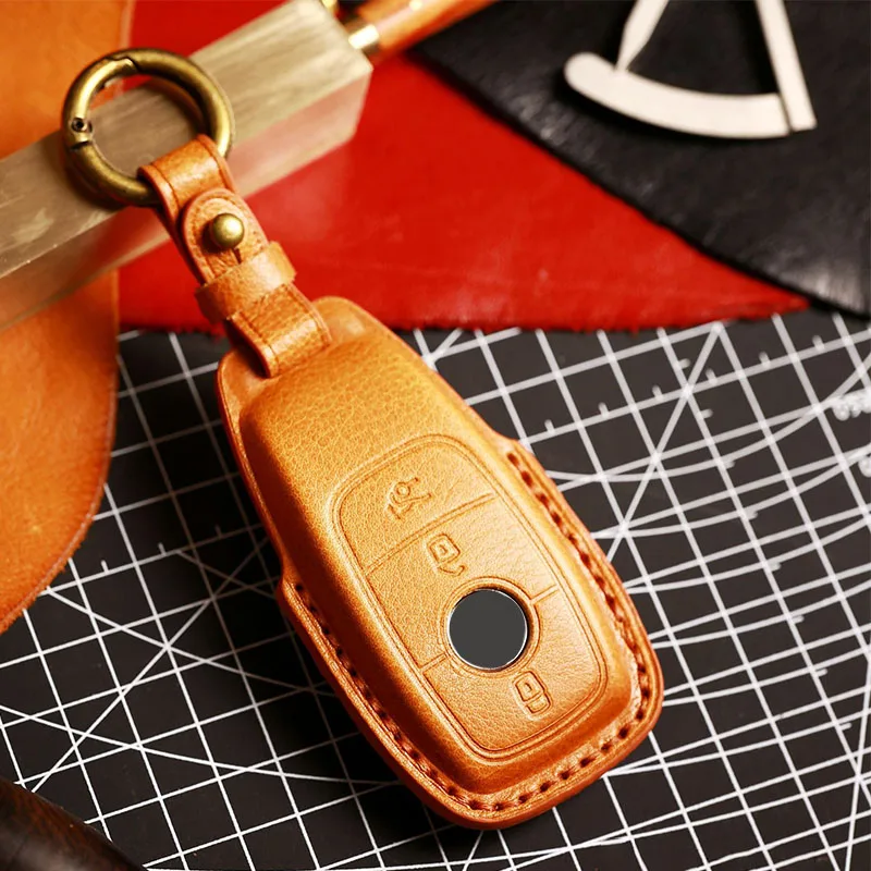 Top Layer Leather Car Key Case Cover Car Key High Quality Handmade Car Key Shell for Mercedes-Benz C-Class E-Class E300 Maybach
Top Layer Leather Car Key Case Cover Car Key High Quality Handmade Car Key Shell for Mercedes-Benz C-Class E-Class E300 Maybach