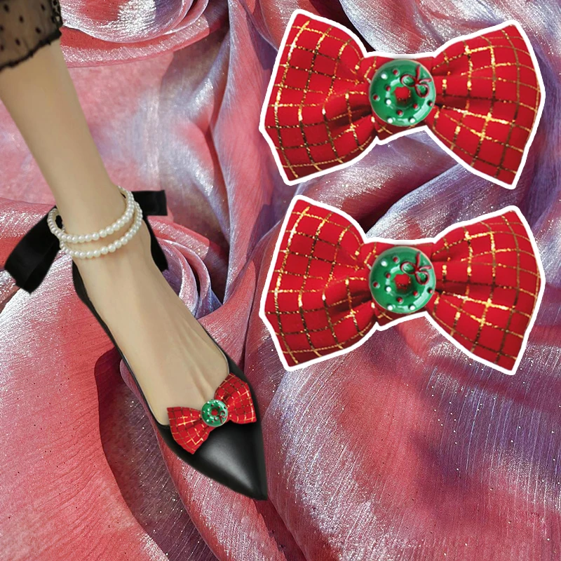 2 Pcs Bowknot Christmas Shoe Embellishment Green Donut Shoe Clips Cute Detachable High Heels Shoe Buckle for Women Xmas Gifts
2 Pcs Bowknot Christmas Shoe Embellishment Green Donut Shoe Clips Cute Detachable High Heels Shoe Buckle for Women Xmas Gifts