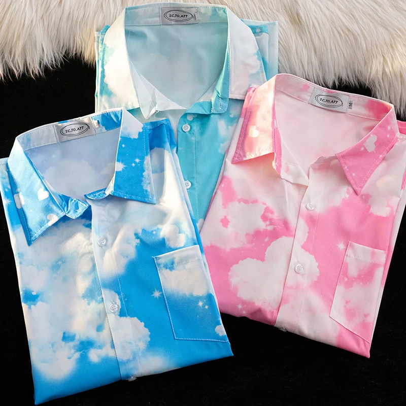 Golf Men's T-Shirt Gradient Tie-Dye Sky Blue Shirt Men's Hong Kong Style Versatile Lapel Short Sleeve Couple Top
Golf Men's T-Shirt Gradient Tie-Dye Sky Blue Shirt Men's Hong Kong Style Versatile Lapel Short Sleeve Couple Top