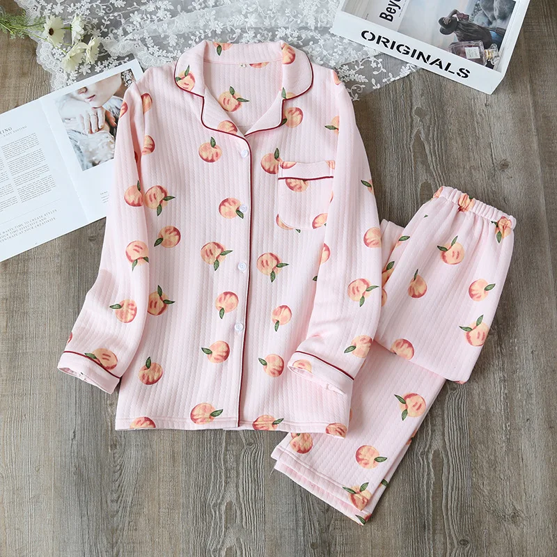 Хлопковый женский пижамный комплект, милая стеганая Домашняя одежда, длинные брюки с длинным рукавом, теплые зимние женские пижамы, женская... 
Хлопковый женский пижамный комплект, милая стеганая Домашняя одежда, длинные брюки с длинным рукавом, теплые зимние женские пижамы, женская...