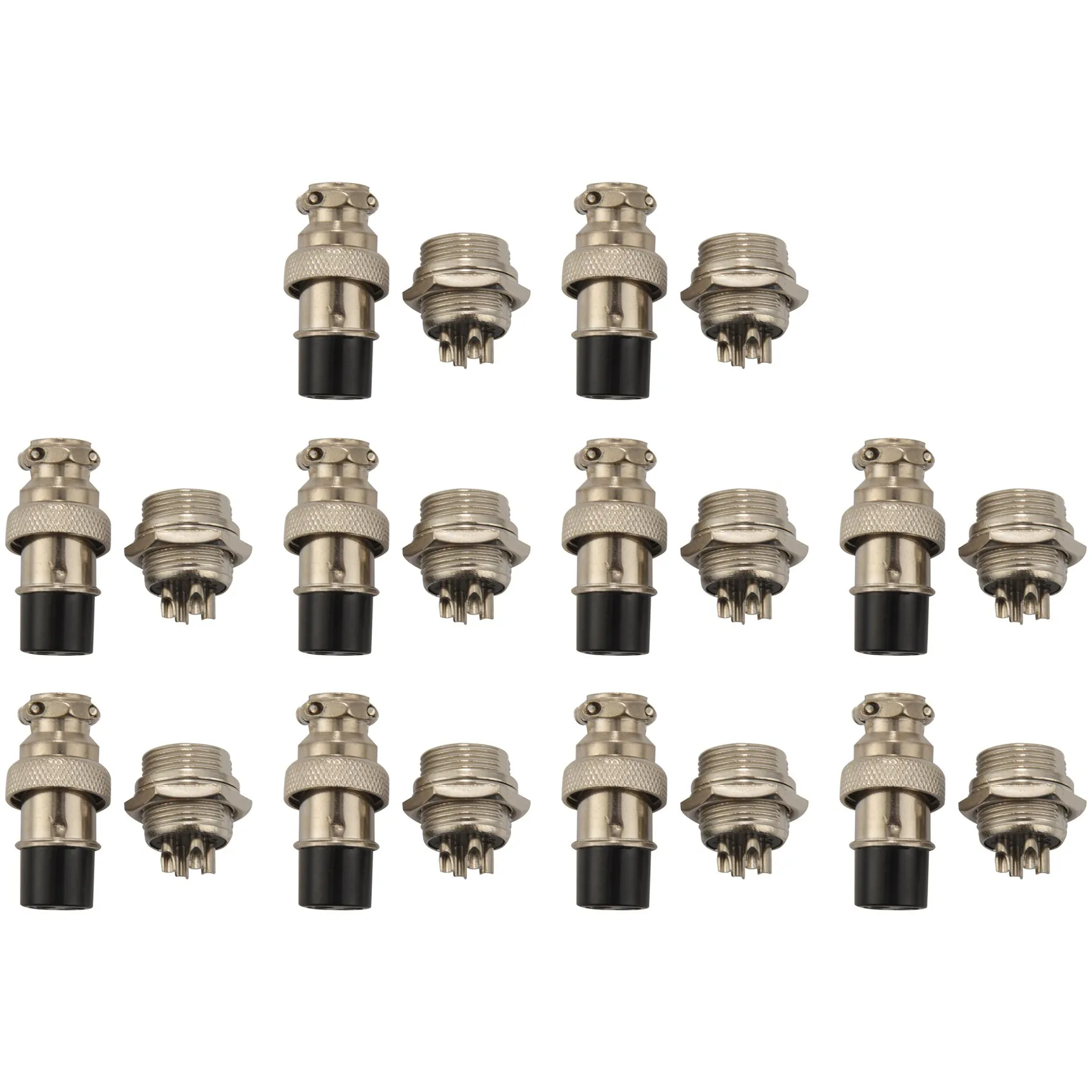 4 Pin Metal Male Female Panel Connector 16mm GX16-4 Silver Aviation Plug of 10 pcs
4 Pin Metal Male Female Panel Connector 16mm GX16-4 Silver Aviation Plug of 10 pcs