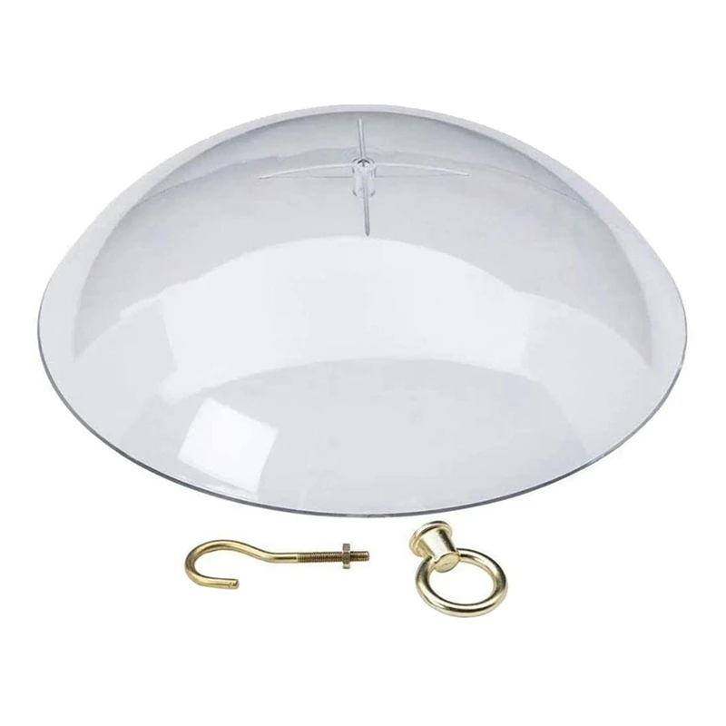 2X Protective Dome Cover For Hanging Bird Feeders Bird Feeders Rain Cover Guard Squirrel Proof Baffle Transparent
2X Protective Dome Cover For Hanging Bird Feeders Bird Feeders Rain Cover Guard Squirrel Proof Baffle Transparent