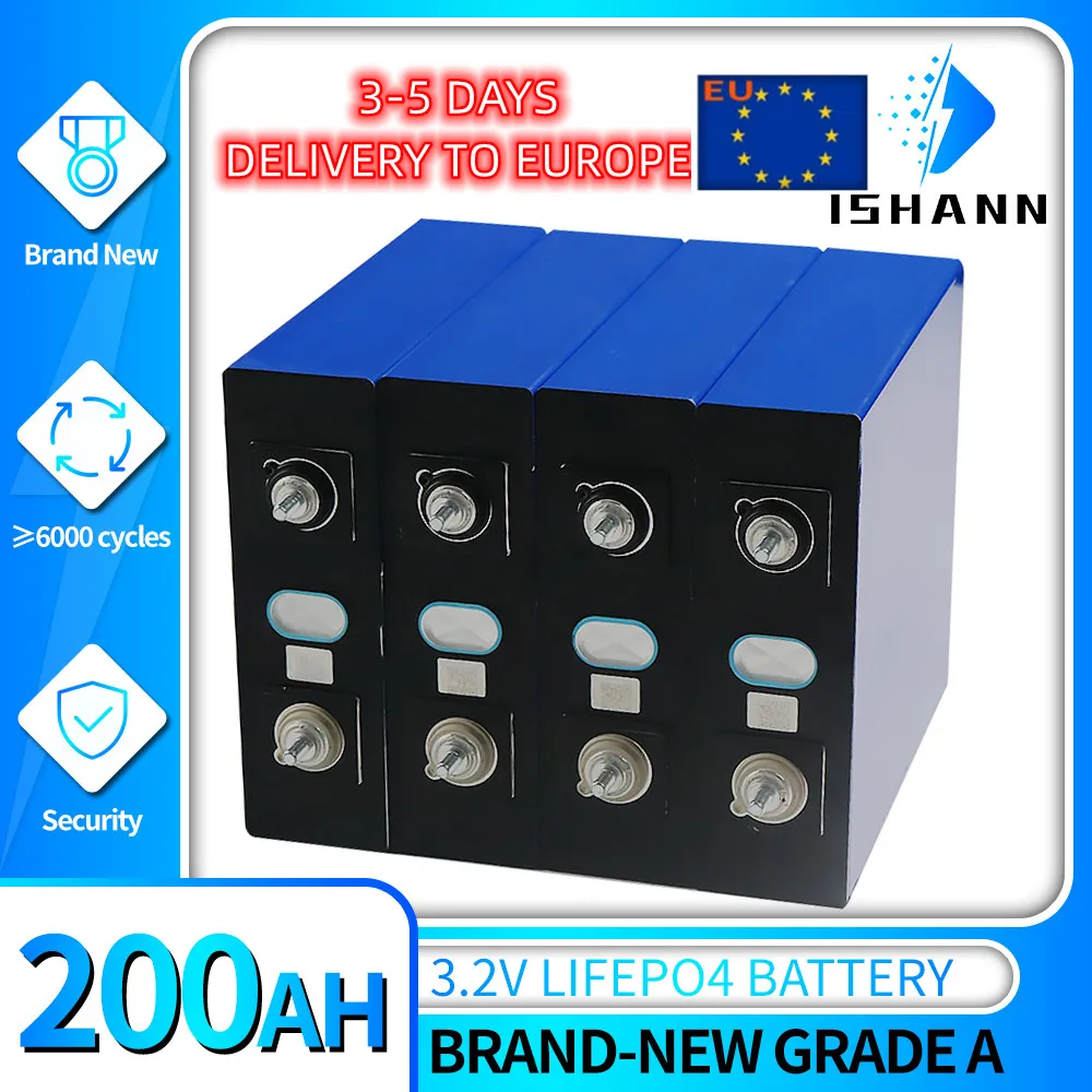 4 изделия 3.2V 200AH Lifepo4 аккумулятор большой емкости I Pack совершенно новый Lifepo4 200Ah элемент 24V 48V моноблок RV EU US
4 изделия 3.2V 200AH Lifepo4 аккумулятор большой емкости I Pack совершенно новый Lifepo4 200Ah элемент 24V 48V моноблок RV EU US