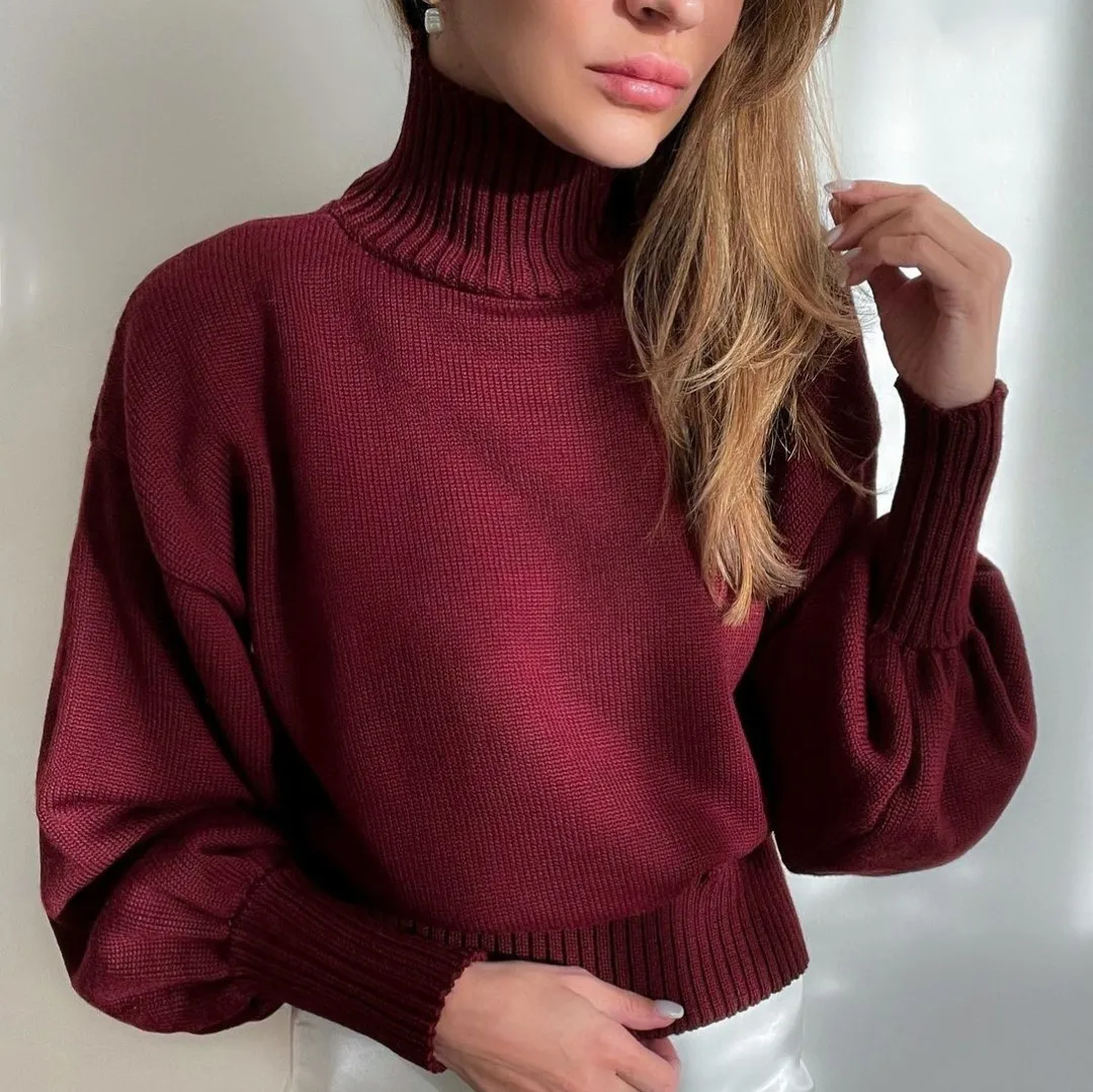 Wepbel Women Sweaters Tops Solid Color Long Puff Sleeve Turtleneck Fashion Casual Sweater Jumpers Loose Casual Cute Pullovers
Wepbel Women Sweaters Tops Solid Color Long Puff Sleeve Turtleneck Fashion Casual Sweater Jumpers Loose Casual Cute Pullovers