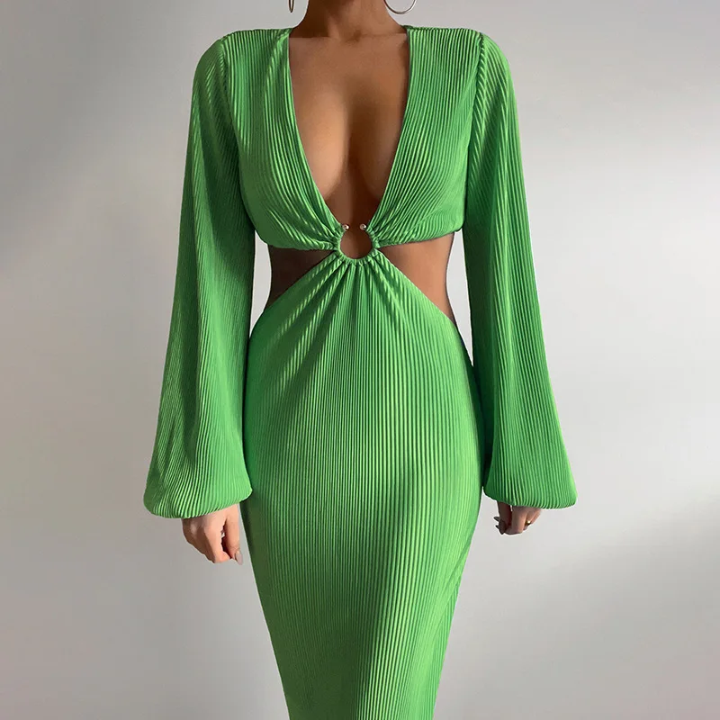 Adogirl Elegant Solid Pleated Slit Dresses Women Sexy V Neck Hollow Out Backless Long Sleeve Outfits Birthday Party Club Dress
Adogirl Elegant Solid Pleated Slit Dresses Women Sexy V Neck Hollow Out Backless Long Sleeve Outfits Birthday Party Club Dress