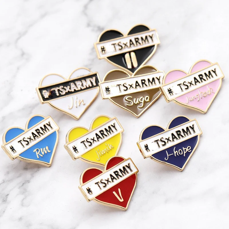 KPOP Bangtan Boys TS X ARMY Brooch JK Heart Badge V ARMY SUGA JIMIN New Korea Fashion Gifts K-POP JIN RM J-HOPE Fan Favorite
KPOP Bangtan Boys TS X ARMY Brooch JK Heart Badge V ARMY SUGA JIMIN New Korea Fashion Gifts K-POP JIN RM J-HOPE Fan Favorite