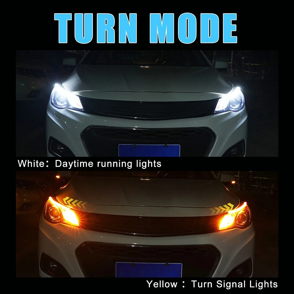 Automotive Car Turn Signal Light LED Strip Car Lights Soft Silicone White-Yellow 12V DC 2 Pcs/pair Daytime Running Light
Automotive Car Turn Signal Light LED Strip Car Lights Soft Silicone White-Yellow 12V DC 2 Pcs/pair Daytime Running Light