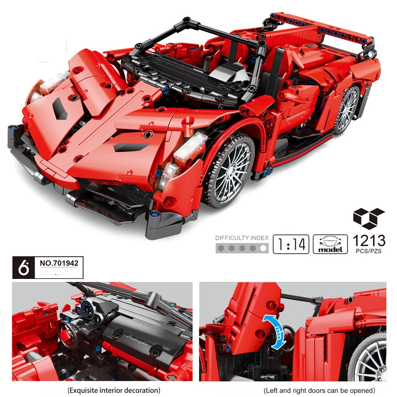 Конструктор Moc в масштабе 1:14, модель спортивного автомобиля, бык, ламбор, веньо, паровой кирпич, коллекция игрушек для подарков
Конструктор Moc в масштабе 1:14, модель спортивного автомобиля, бык, ламбор, веньо, паровой кирпич, коллекция игрушек для подарков