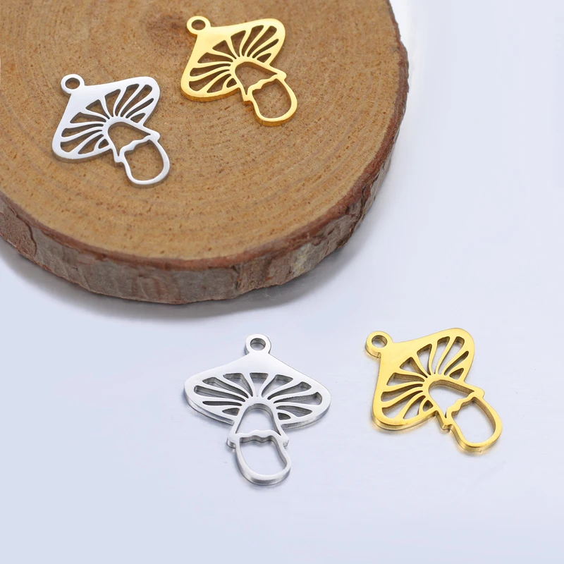 2pcs Stainless Steel Gold Plated Mushroom Charms Fungus Necklace Pendant For Diy Earrings Bracelet Jewelry Making Accessories
2pcs Stainless Steel Gold Plated Mushroom Charms Fungus Necklace Pendant For Diy Earrings Bracelet Jewelry Making Accessories