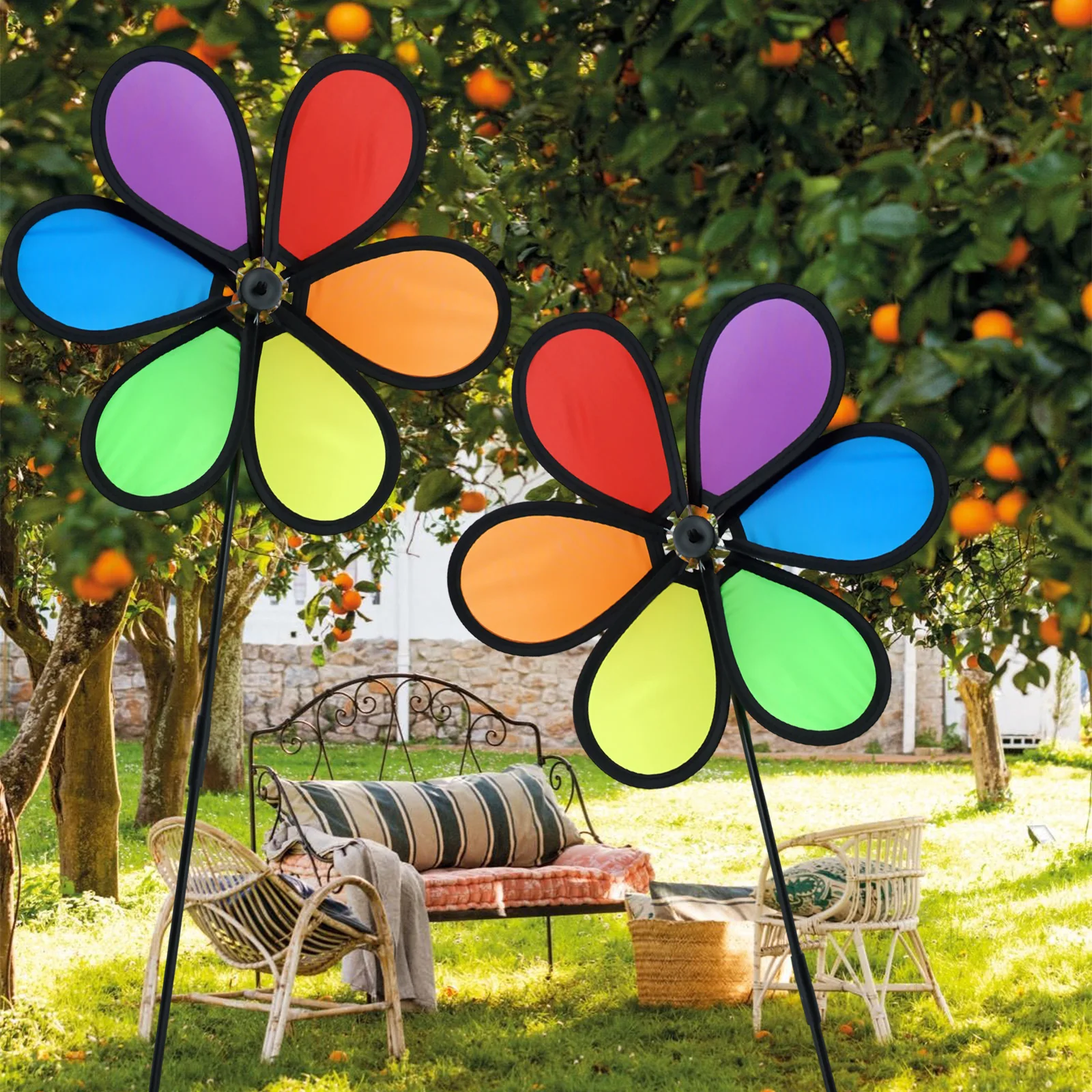 Pinwheel Flower Windmill Cute Gifts Durable Home Garden Yard Decor Six-coloured Wind Spinner Garden Decoration
Pinwheel Flower Windmill Cute Gifts Durable Home Garden Yard Decor Six-coloured Wind Spinner Garden Decoration