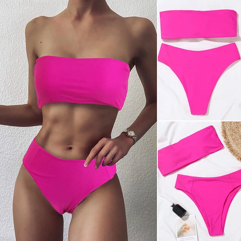Sexy Bikini Set Swimwear Women Bandeau Female Solid Swimsuit Bathing Suit Beach Wear Biquini
Sexy Bikini Set Swimwear Women Bandeau Female Solid Swimsuit Bathing Suit Beach Wear Biquini
