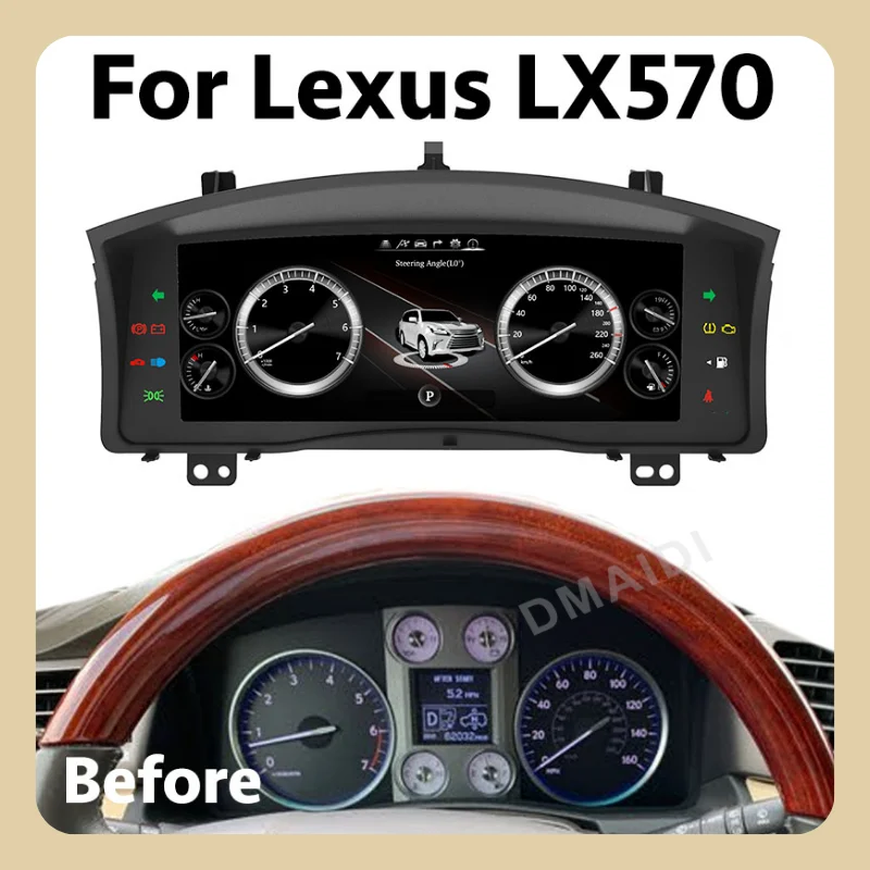Car Digital Dashboard Cluster Linux System Cruiser Adaptive Panel For Lexus LX570 2010-2017 LCD Speedometer
Car Digital Dashboard Cluster Linux System Cruiser Adaptive Panel For Lexus LX570 2010-2017 LCD Speedometer