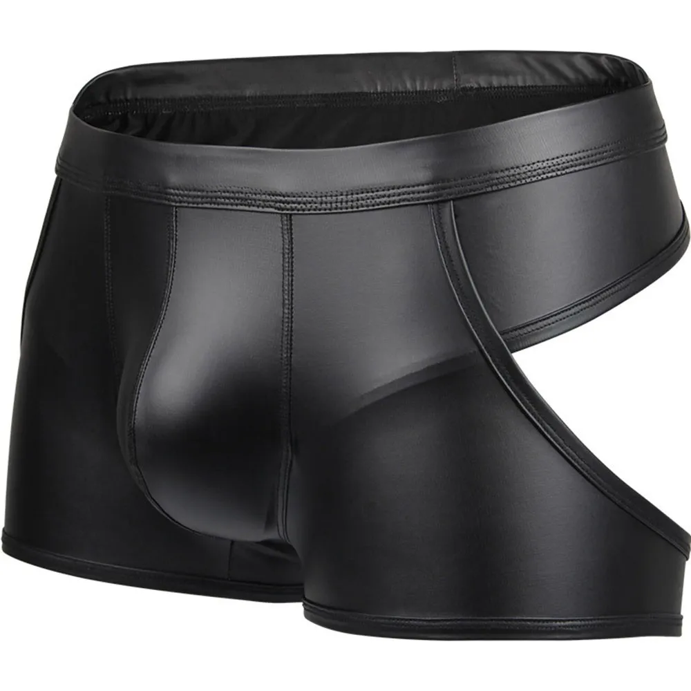Men Boxer Shorts Low Waist Sexy Nightclub Stage Patent Leather Panties Underwear Faux Patent Skinny Glossy Underpants Cool Pants
Men Boxer Shorts Low Waist Sexy Nightclub Stage Patent Leather Panties Underwear Faux Patent Skinny Glossy Underpants Cool Pants