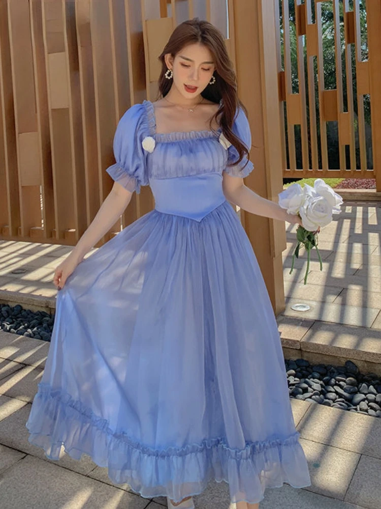 Women Backless Fairy Party Midi Dresses Summer Vintage Backless Dress Female Korean Fashion Casual Lace Up Bow Sweet Dress 2022
Women Backless Fairy Party Midi Dresses Summer Vintage Backless Dress Female Korean Fashion Casual Lace Up Bow Sweet Dress 2022